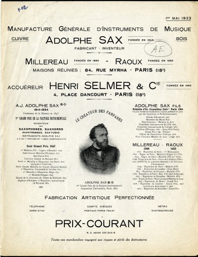 Henri Selmer & Co. Adolphe Sax