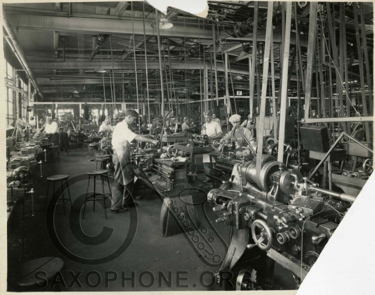 Buescher Factory Machine Shop-approx. 1920